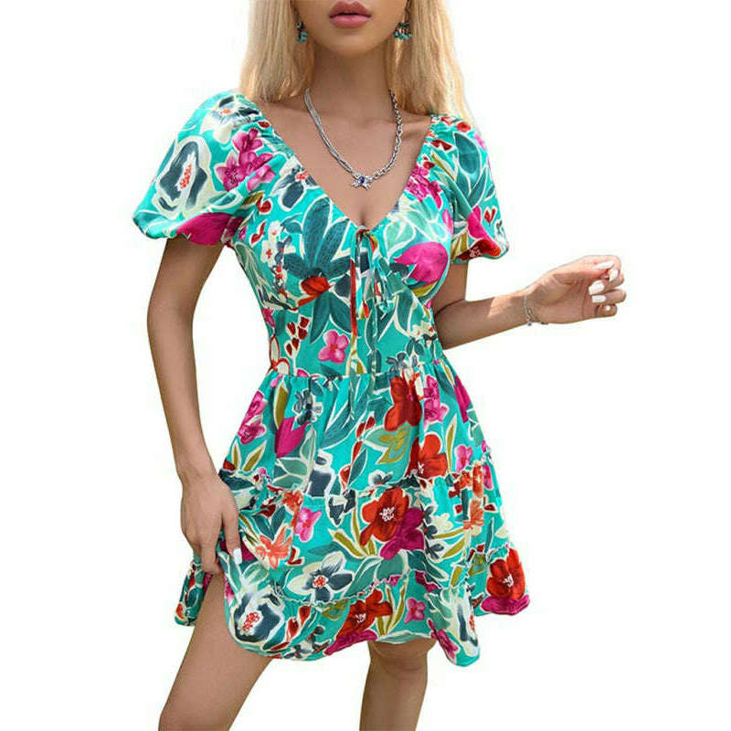womens-floral-ruffled-v-neck-smocked-mini-dress-–-spring-summer-stylesmiling-maria---everything-for-women-34659934