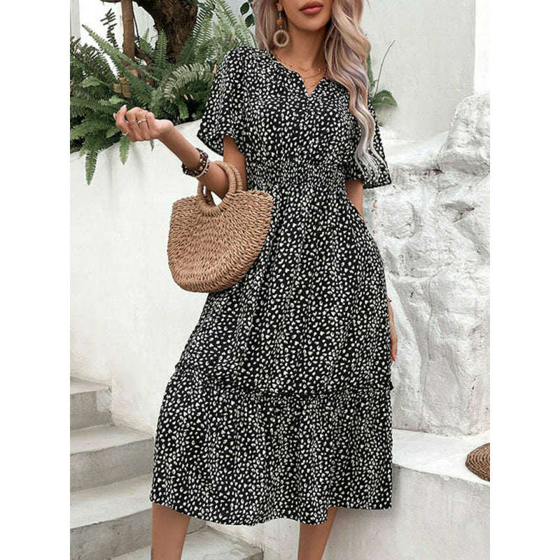 graphic-print-midi-dress-–-irregular-waist-detail-lightweight-chicsmiling-maria---everything-for-women-34645839