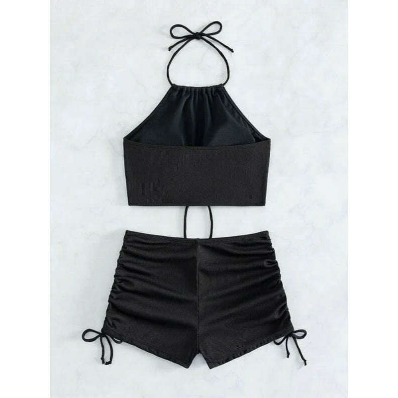 new-solid-color-halter-neck-bikini-split-boxer-briefs-bikini-swimsuitsmiling-maria---everything-for-women-34642378