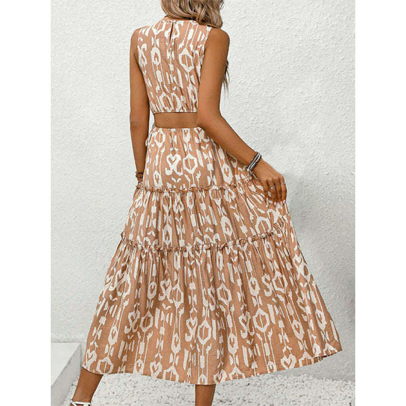 sleeveless-printed-cotton-maxi-dress-–-waist-cutout-detail-in-brownsmiling-maria---everything-for-women-34660661