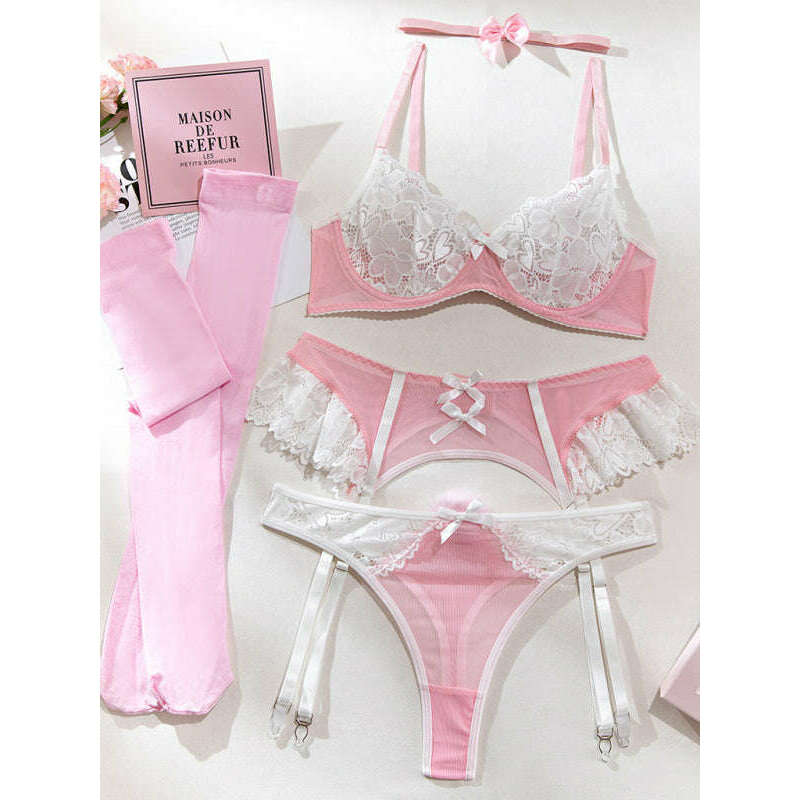 lace-mesh-bra-panty-five-piece-lingerie-set-–-sexy-nurse-inspired-designsmiling-maria---everything-for-women-34637898