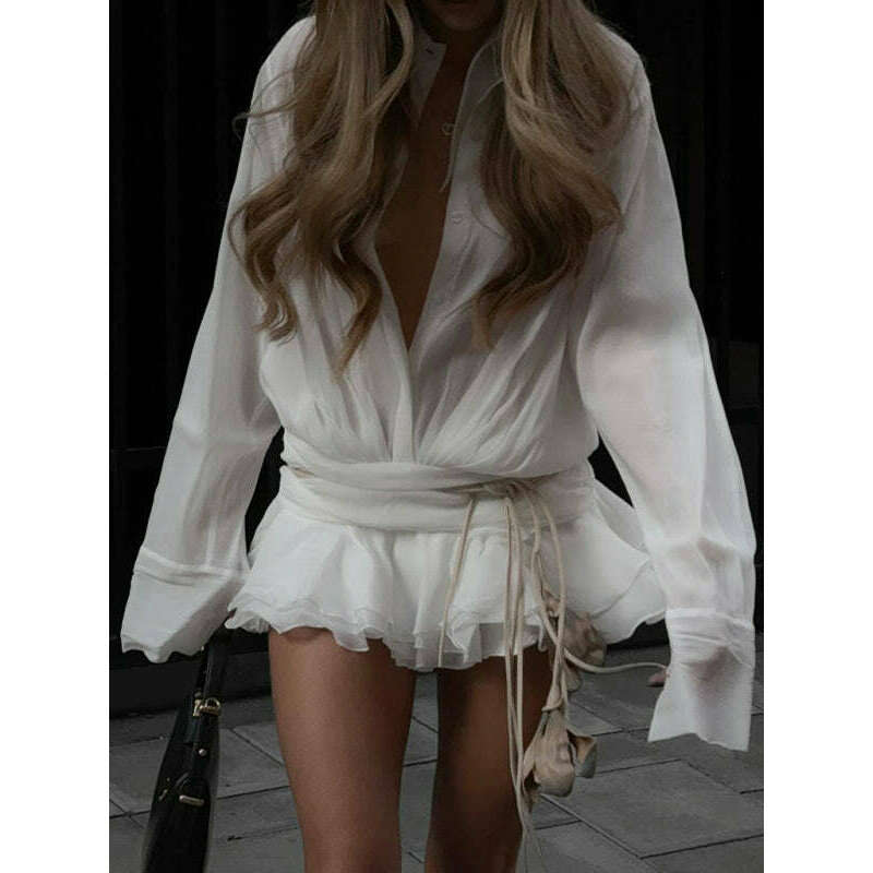 ruffled-v-neck-shirt-dress---lightweight-woven-mini-in-white-or-blacksmiling-maria---everything-for-women-34647217