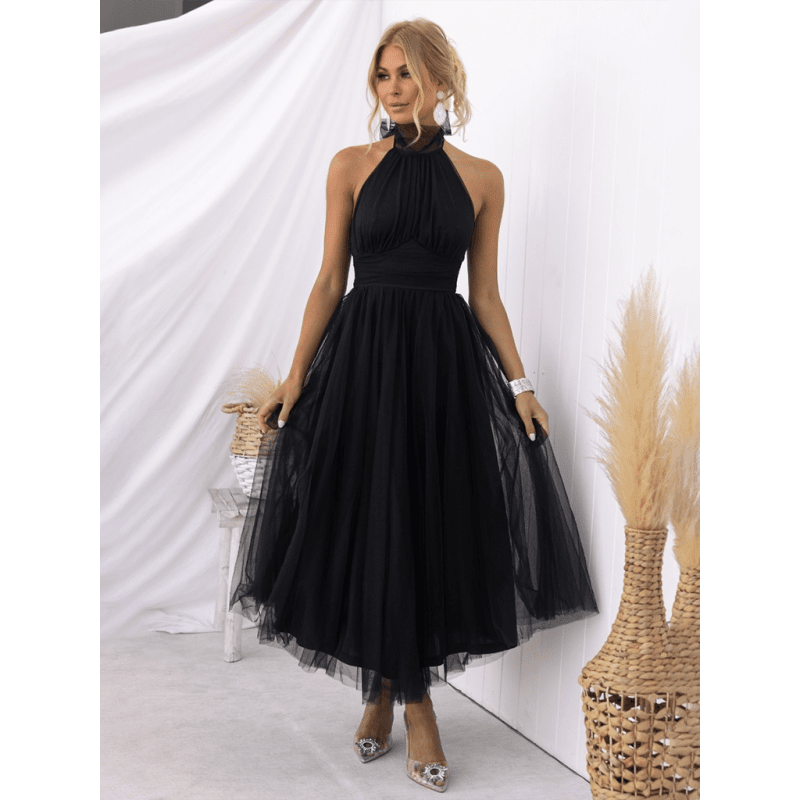 halter-neck-mesh-turtleneck-dresssmiling-maria---everything-for-women-34682110