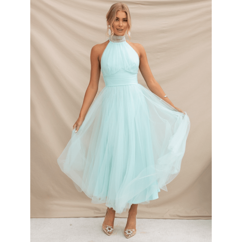 halter-neck-mesh-turtleneck-dresssmiling-maria---everything-for-women-34682118