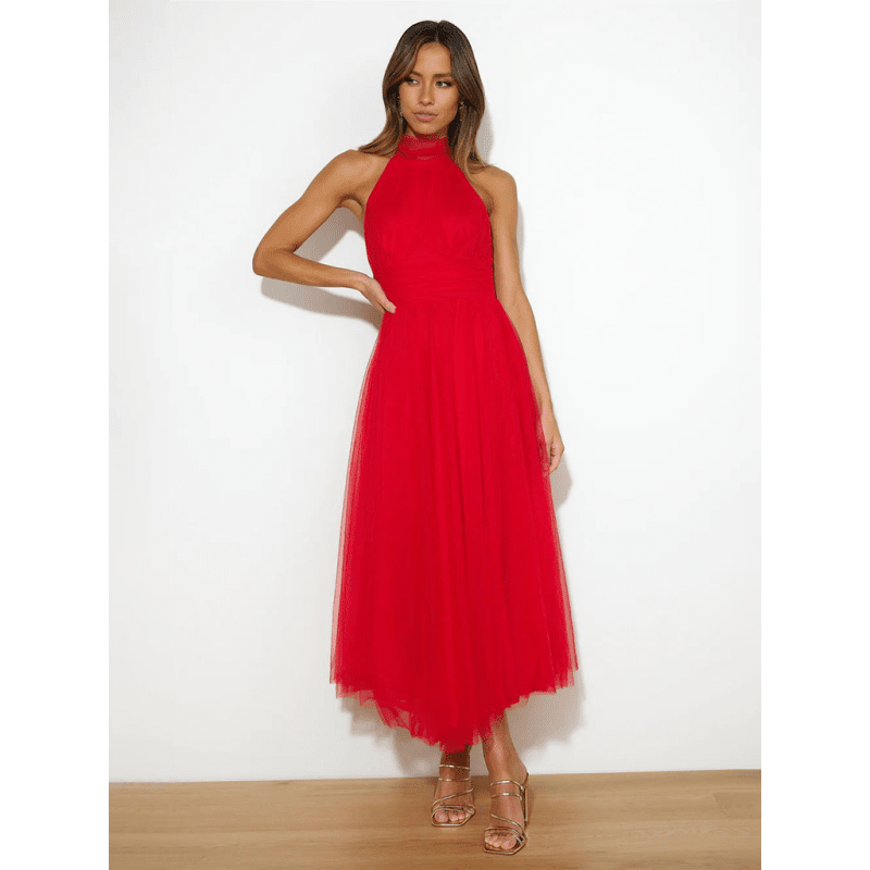 halter-neck-mesh-turtleneck-dresssmiling-maria---everything-for-women-34682025