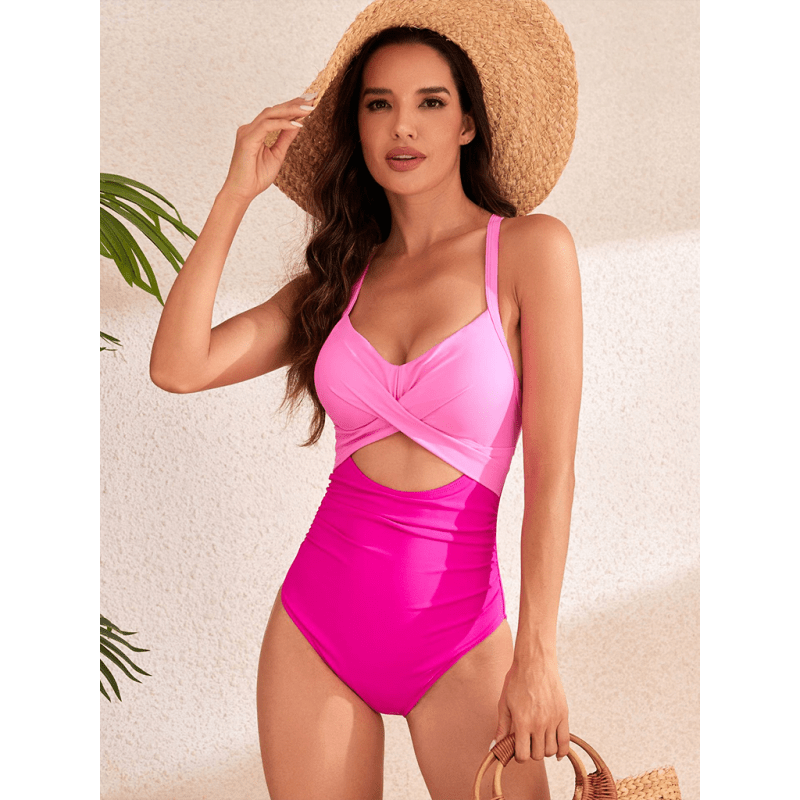 new-sexy-hollow-solid-color-high-waist-one-piece-swimsuitsmiling-maria---everything-for-women-34642752