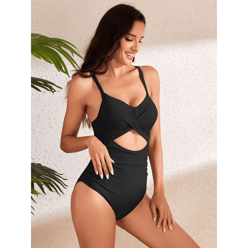 new-sexy-hollow-solid-color-high-waist-one-piece-swimsuitsmiling-maria---everything-for-women-34642756