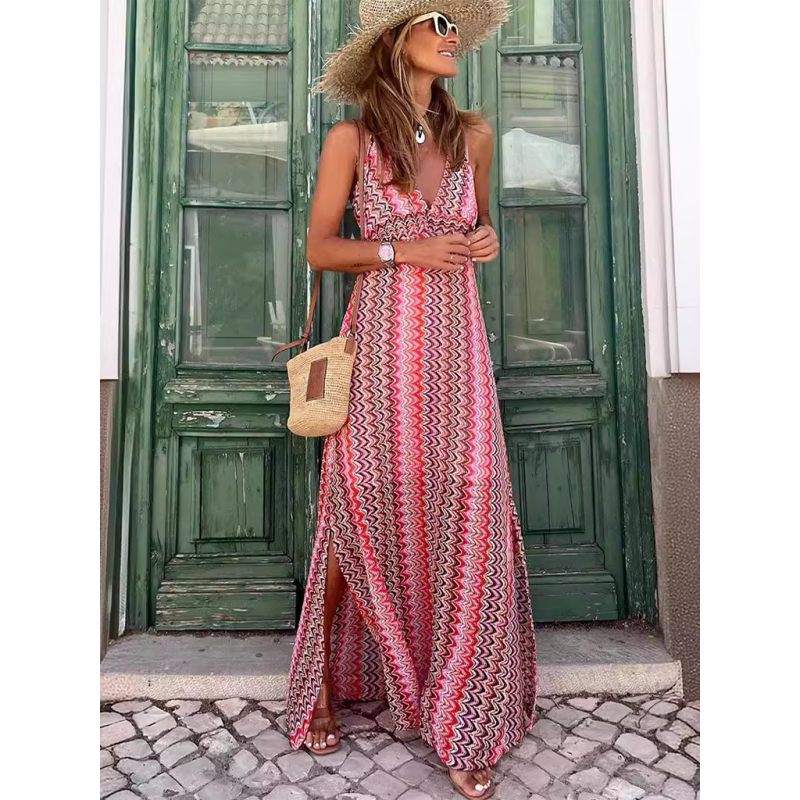 boho-v-neck-slit-maxi-dress-for-womensmiling-maria---everything-for-women-34667935