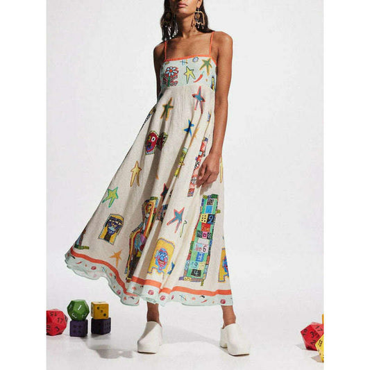 graffiti-print-swing-dress-–-linen-blend-spaghetti-straps-summer-readysmiling-maria---everything-for-women-34660214