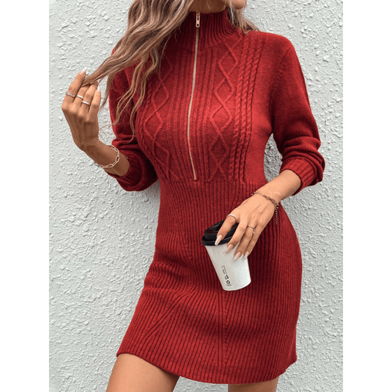 womens-knit-zipper-sweater-dress-with-lapelsmiling-maria---everything-for-women-34685125