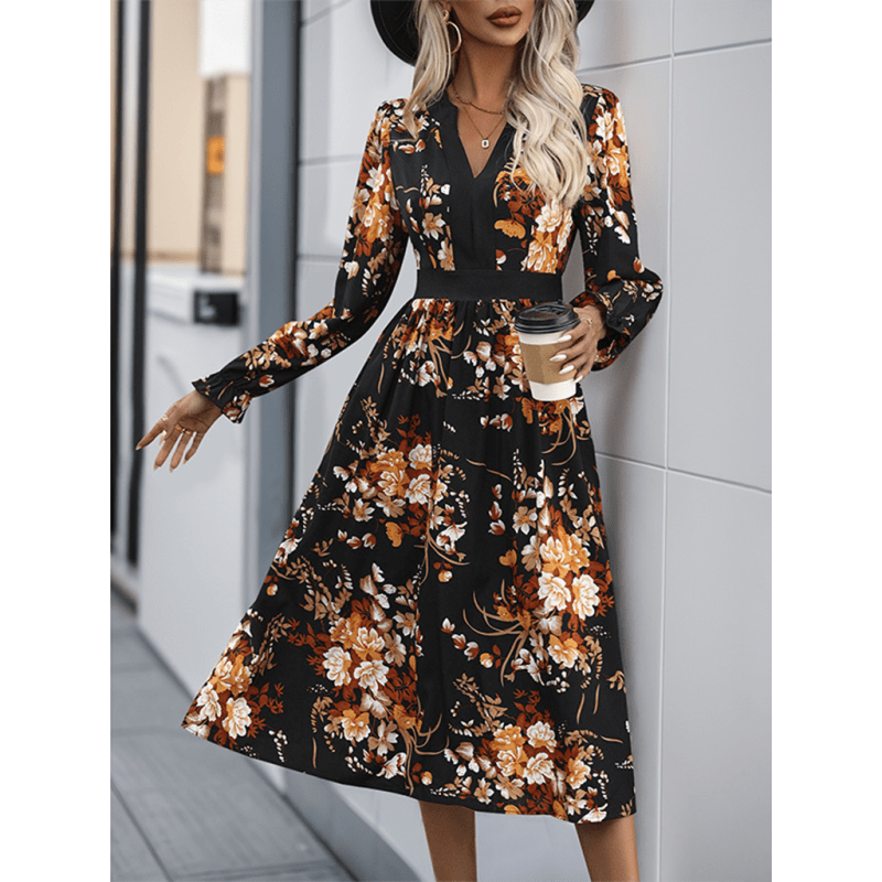 retro-printed-v-neck-midi-dress-–-autumn-winter-style-in-blacksmiling-maria---everything-for-women-34660013