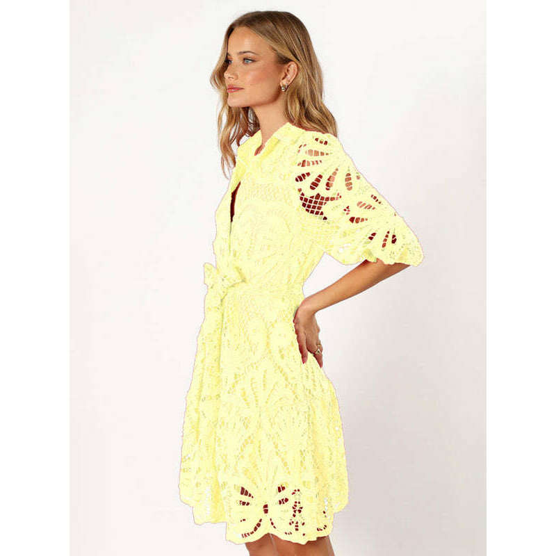 lace-floral-button-up-midi-shirt-dress-–-mid-sleeve-all-season-elegancesmiling-maria---everything-for-women-34647116