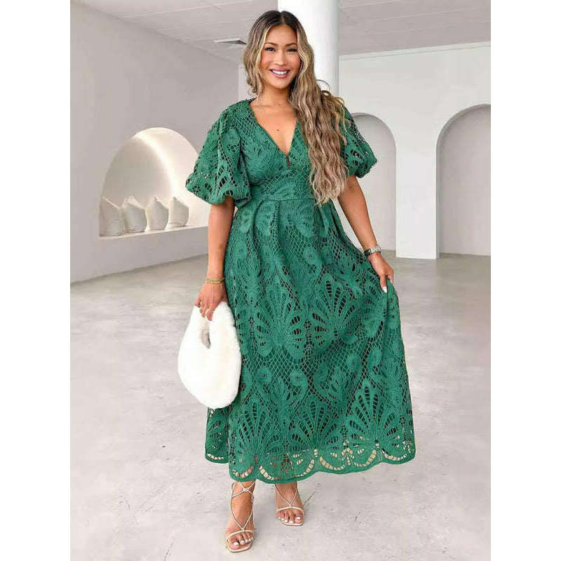 v-neck-embroidered-slim-fit-midi-dress-–-hollow-waist-woven-detailingsmiling-maria---everything-for-women-34647061