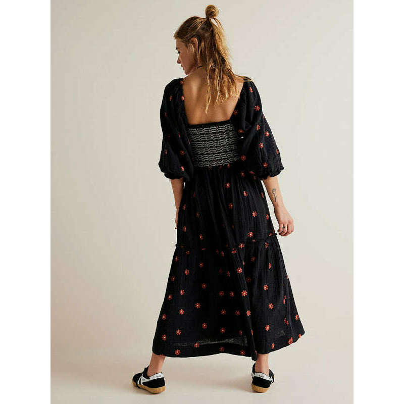 black-midi-dress-with-square-neck-sunflower-embroidery-–-woven-relaxed-fitsmiling-maria---everything-for-women-34646807