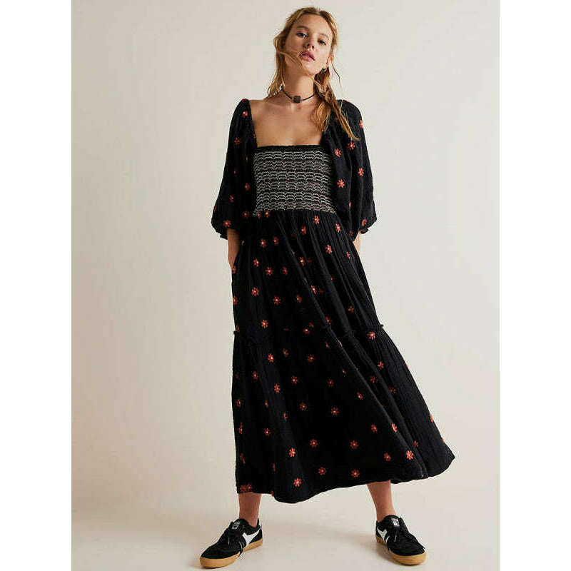 black-midi-dress-with-square-neck-sunflower-embroidery-–-woven-relaxed-fitsmiling-maria---everything-for-women-34646805