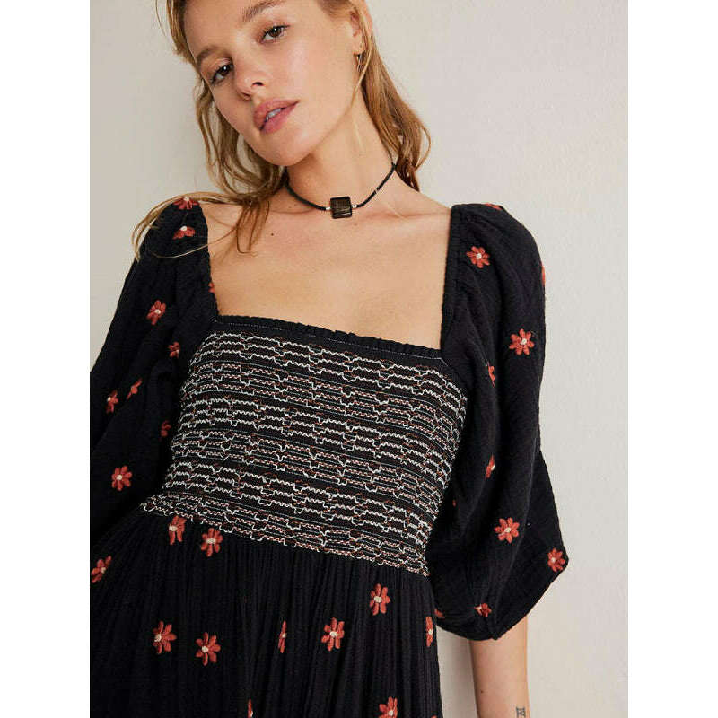 black-midi-dress-with-square-neck-sunflower-embroidery-–-woven-relaxed-fitsmiling-maria---everything-for-women-34646806
