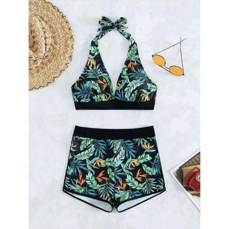floral-spliced-high-waisted-bikini-–-halter-neck-back-tie-split-detailsmiling-maria---everything-for-women-34641693