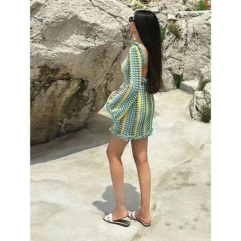 contrasting-lace-halter-back-mini-dress-–-long-sleeves-knit-finishsmiling-maria---everything-for-women-34661796