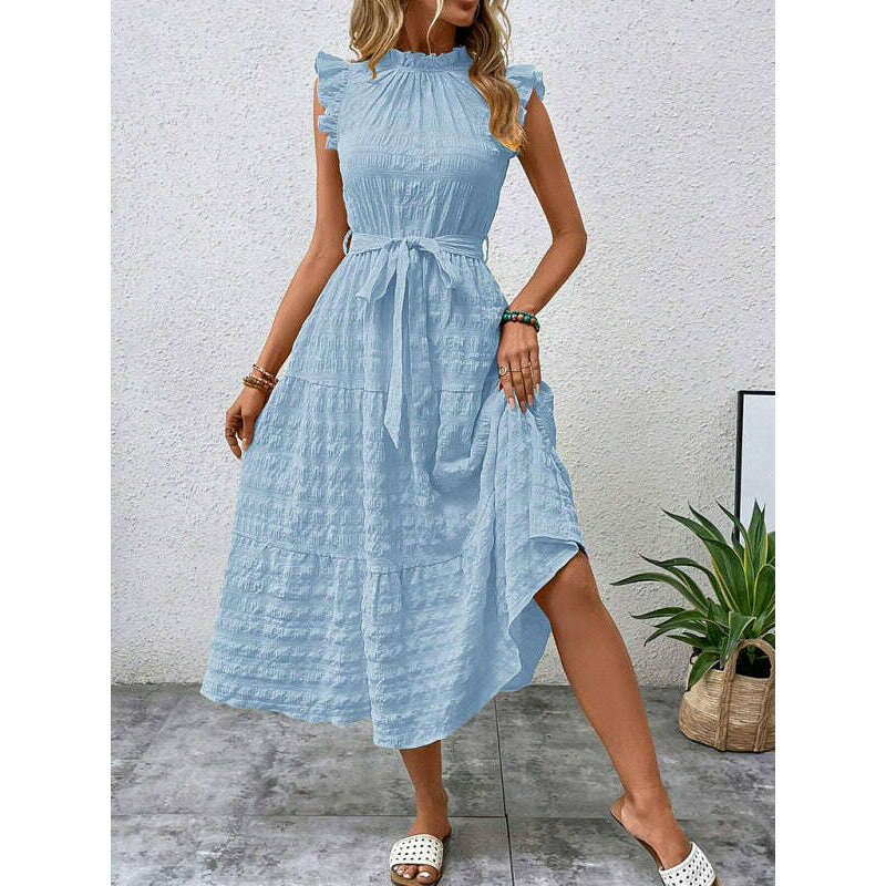 textured-midi-dress-with-ruffled-sleeves-and-lace-up-waist-–-spring-summer-stylesmiling-maria---everything-for-women-34645247