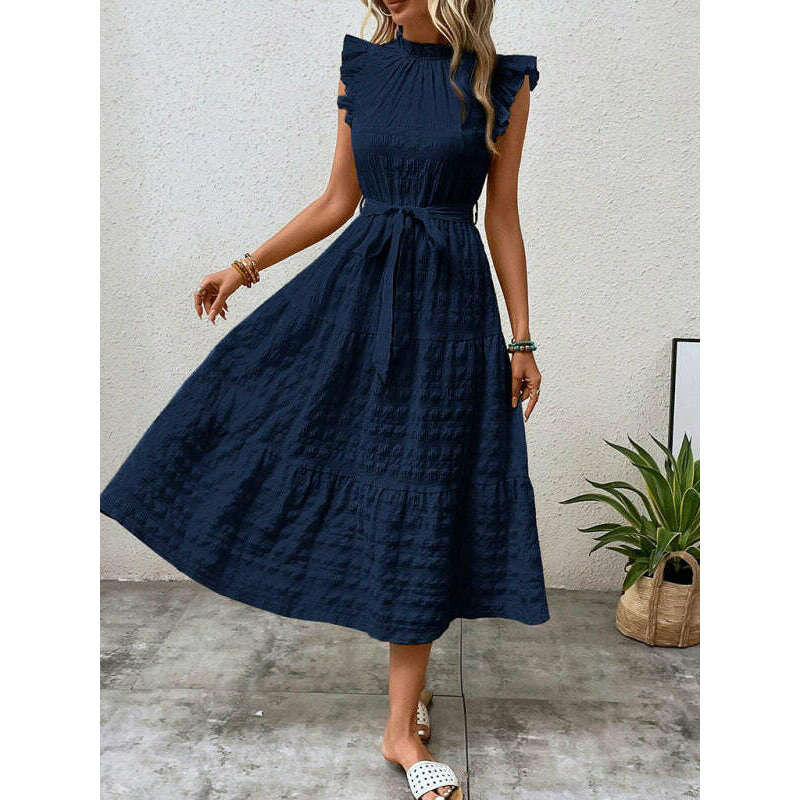textured-midi-dress-with-ruffled-sleeves-and-lace-up-waist-–-spring-summer-stylesmiling-maria---everything-for-women-34645257