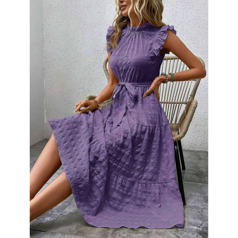 textured-midi-dress-with-ruffled-sleeves-and-lace-up-waist-–-spring-summer-stylesmiling-maria---everything-for-women-34645240