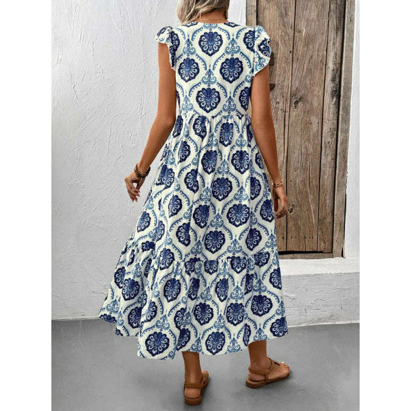 vacation-loose-v-neck-ethnic-print-long-dresssmiling-maria---everything-for-women-34666813