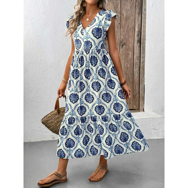 vacation-loose-v-neck-ethnic-print-long-dresssmiling-maria---everything-for-women-34666815