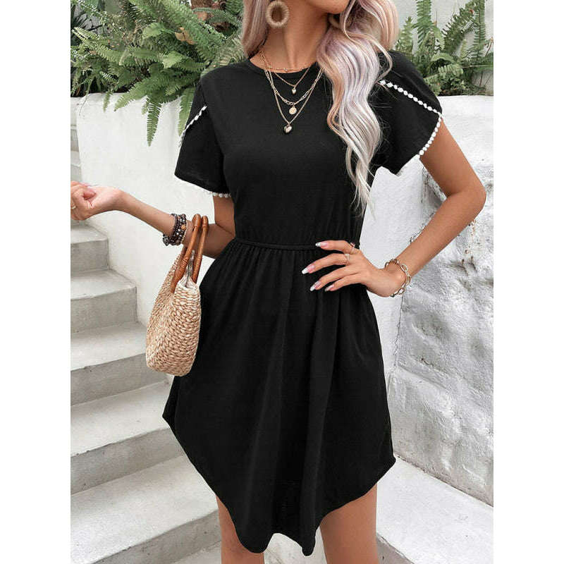 lace-petal-sleeve-t-shirt-dress-–-round-neck-daily-fit-blacksmiling-maria---everything-for-women-34645304