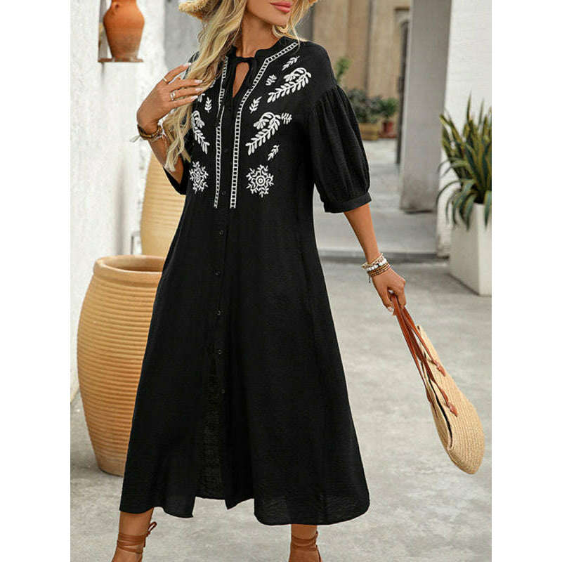 black-embroidered-rayon-midi-dress-–-loose-fit-with-five-point-sleevessmiling-maria---everything-for-women-34645605