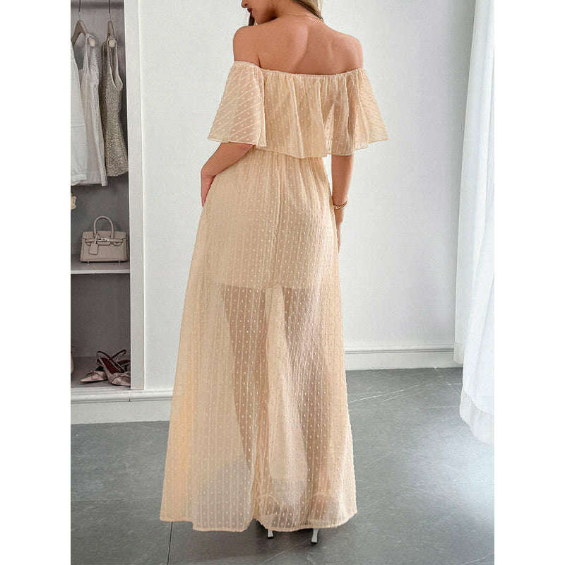 strapless-short-sleeve-long-dress-–-elegant-fit-with-waist-detailsmiling-maria---everything-for-women-34645493