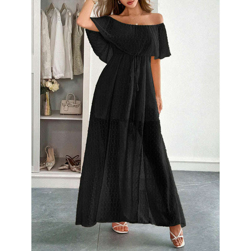 strapless-short-sleeve-long-dress-–-elegant-fit-with-waist-detailsmiling-maria---everything-for-women-34645505