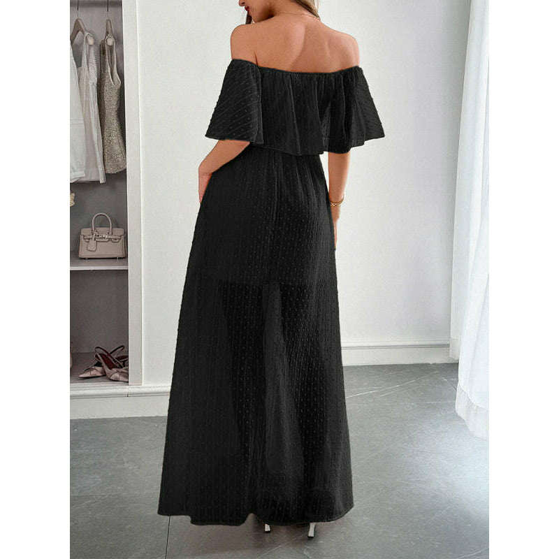 strapless-short-sleeve-long-dress-–-elegant-fit-with-waist-detailsmiling-maria---everything-for-women-34645504