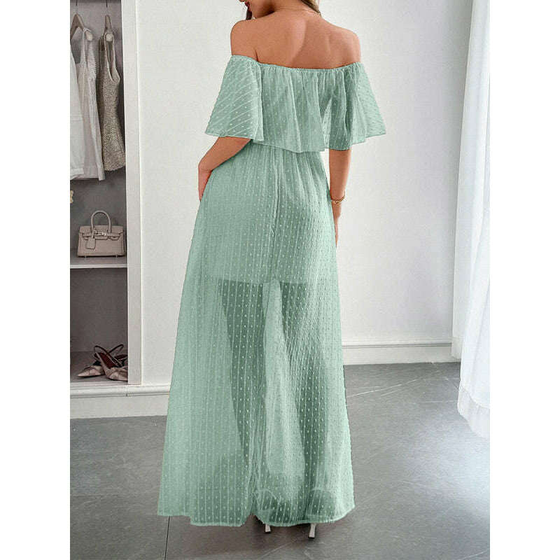 strapless-short-sleeve-long-dress-–-elegant-fit-with-waist-detailsmiling-maria---everything-for-women-34645510