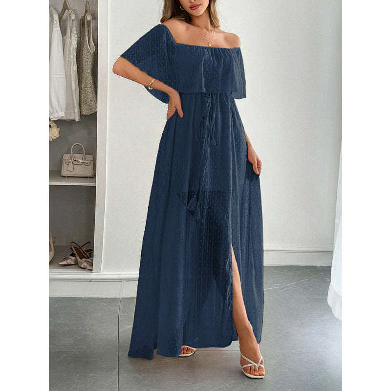 strapless-short-sleeve-long-dress-–-elegant-fit-with-waist-detailsmiling-maria---everything-for-women-34645507