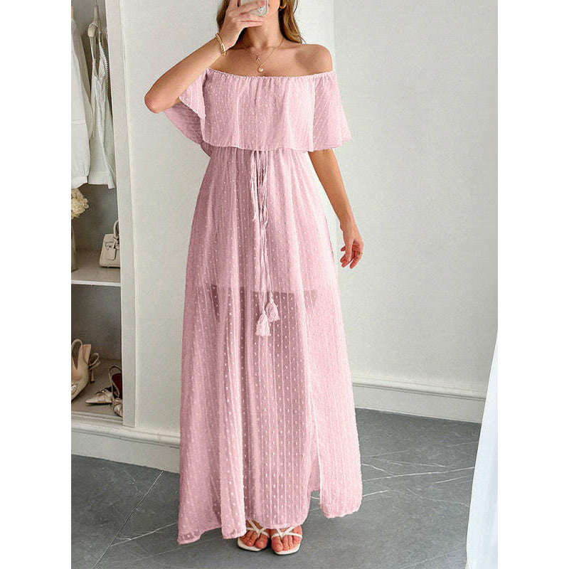 strapless-short-sleeve-long-dress-–-elegant-fit-with-waist-detailsmiling-maria---everything-for-women-34645499