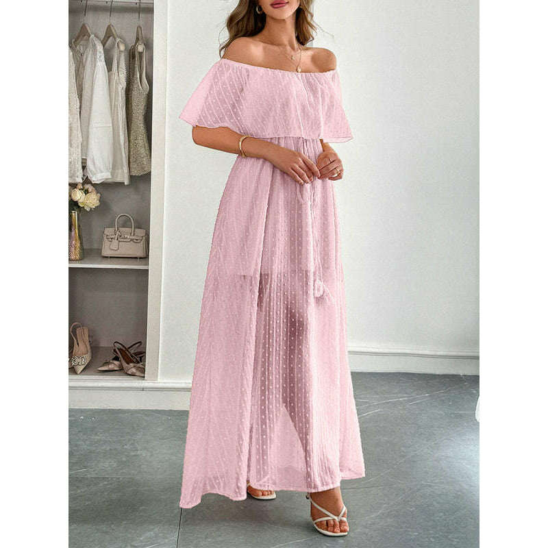 strapless-short-sleeve-long-dress-–-elegant-fit-with-waist-detailsmiling-maria---everything-for-women-34645498