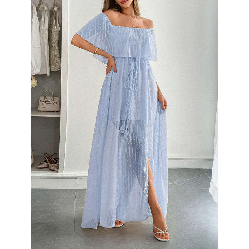 strapless-short-sleeve-long-dress-–-elegant-fit-with-waist-detailsmiling-maria---everything-for-women-34645500