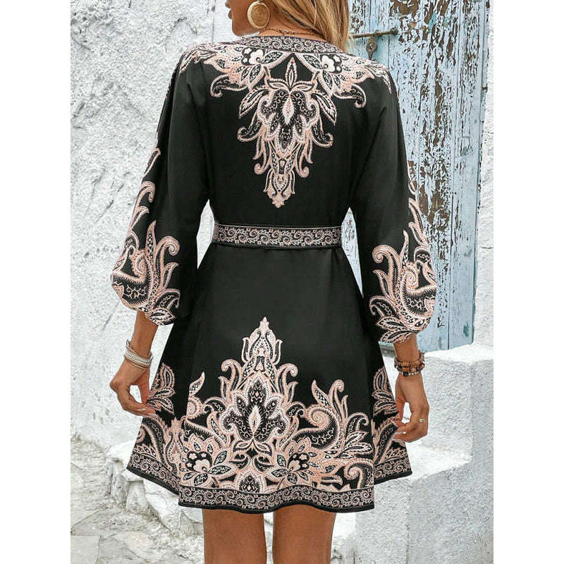 floral-v-neck-tie-waist-midi-dress-–-34-sleeves-woven-polyestersmiling-maria---everything-for-women-34645374