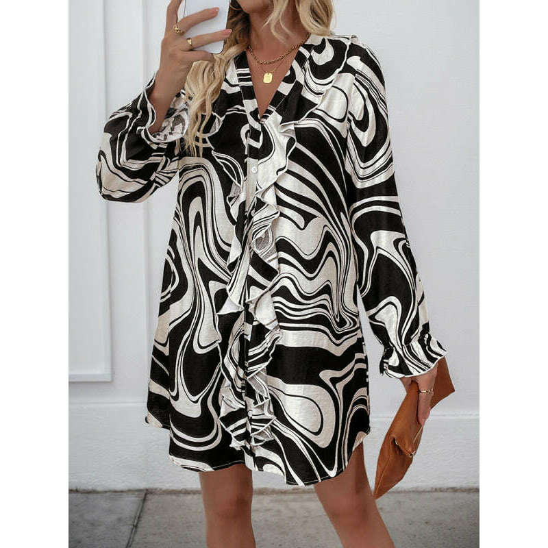 ruffle-long-sleeve-printed-shirt-dresssmiling-maria---everything-for-women-34668480