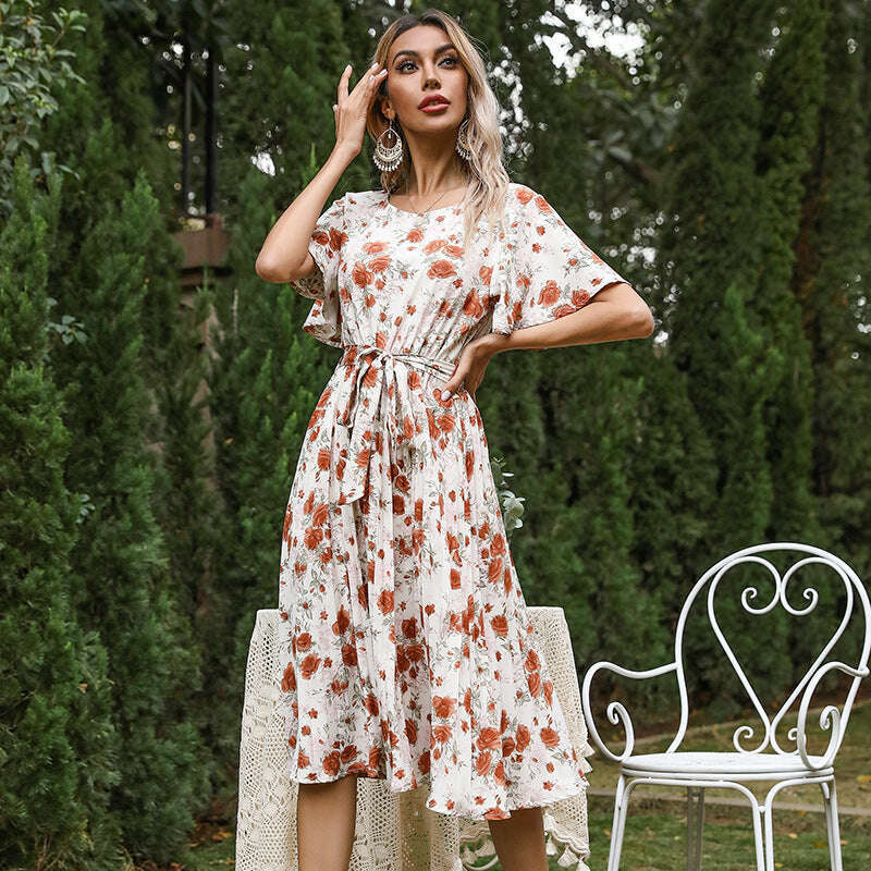 floral-ruffle-sleeve-pleated-midi-dress-–-crew-neck-tie-waistsmiling-maria---everything-for-women-34656931